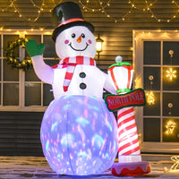 Aufblasbarer Schneemann 240cm LED Beleuchtung Gebläse Weihnachtsdeko