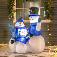 Schneemann Weihnachtsdekoration LED Selbstaufblasend 180cm Gebläse