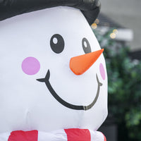 Aufblasbarer Schneemann 240cm LED Beleuchtung Gebläse Weihnachtsdeko