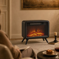 Elektrokamin 1600W Heizung Thermostat 3D-Flammeneffekt Standkamin