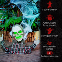 Halloween Dekoration Groundbreaker Skelett Biegsame Arme Leuchtende Augen