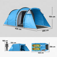 Tunnelzelt 2-3 Personen Campingzelt 426x206x154cm Wasserdicht