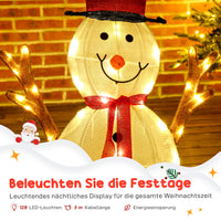 Schneemann Familie 3-teilig LED Beleuchtung Außendekoration Weihnachten