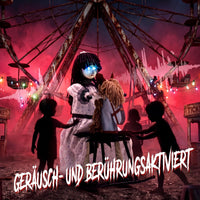 Animatronic Halloween Mädchen Schaukelpferd LED Dekoration Horror