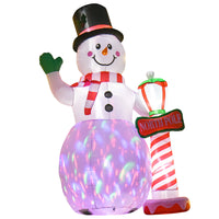 Aufblasbarer Schneemann 240cm LED Beleuchtung Gebläse Weihnachtsdeko