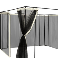 Ersatz-Netzvorhang 3x4m Gartenpavillons Fliegennetz Moskitonetz Polyester
