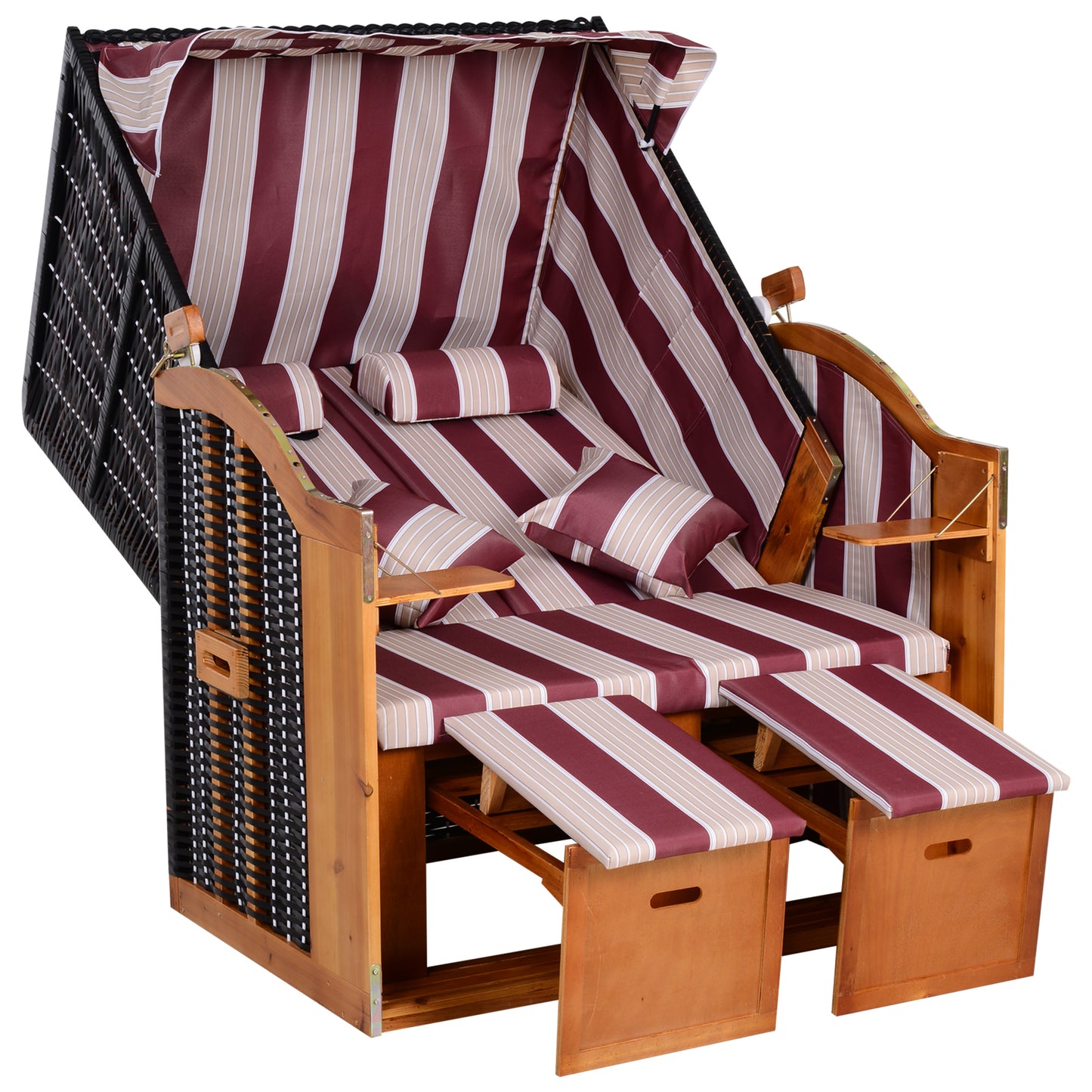 Strandkorb Ostsee Volllieger 2-Sitzer Tannenholz Balkon Garten