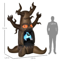 Halloween Aufblasbarer Baum Gespenst Garten Dekoration 240cm