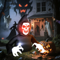 Halloween Aufblasbare Dekoration Sensenmann LED Beleuchtung Gebläse