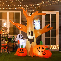 Halloween Aufblasbare Spukbaum Luftfigur Aufleuchtend Gartendeko