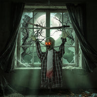 Halloween Hängende Zombie Deko Dekoration Sound LED-Augen 110cm