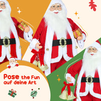 Weihnachtsmann 115cm Stehend Geschenk Weihnachtsglocke Indoor Dekofigur