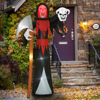Halloween Aufblasbarer Sensenmann Dekoration 370cm LED Skelett
