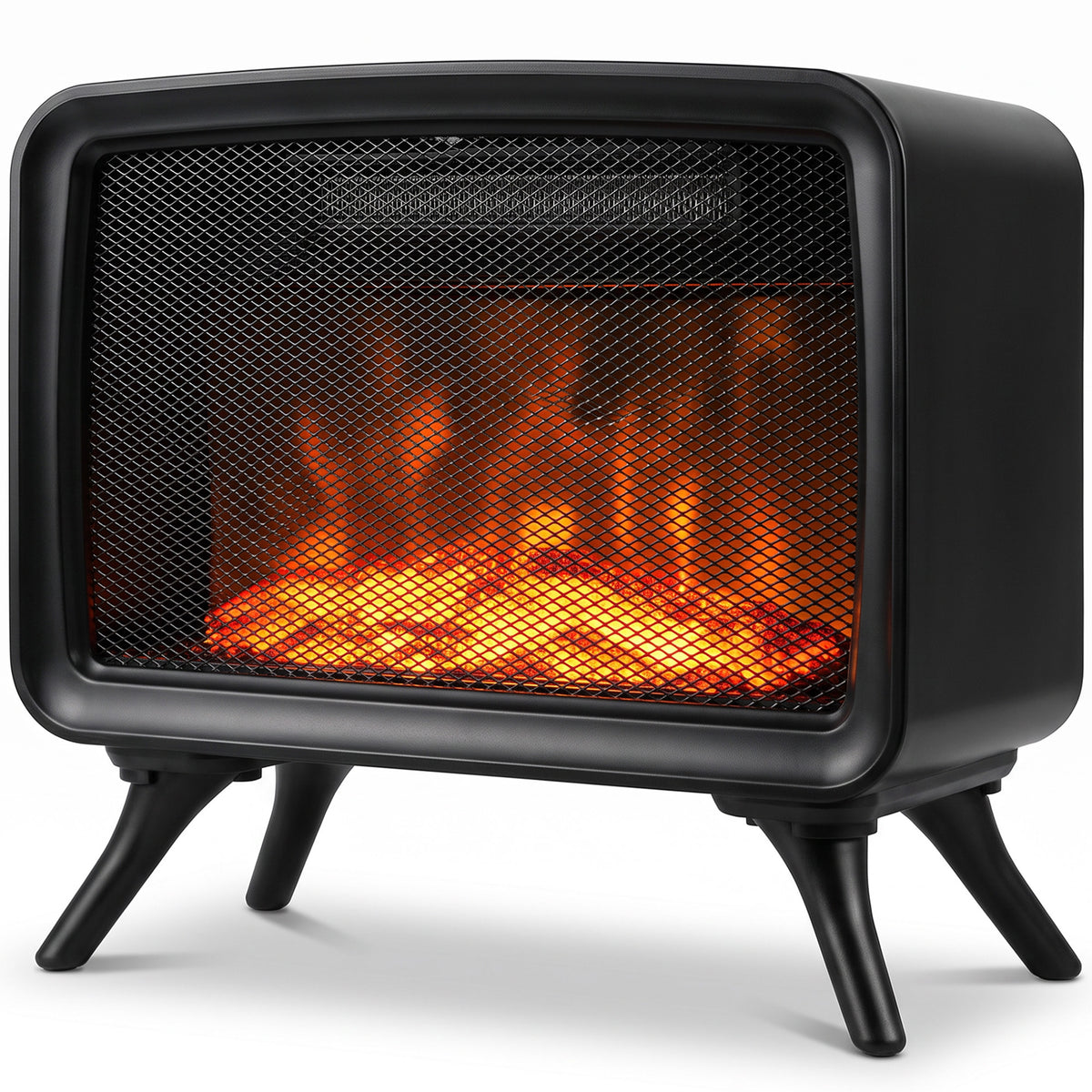 Elektrokamin 1600W Heizung Thermostat 3D-Flammeneffekt Standkamin