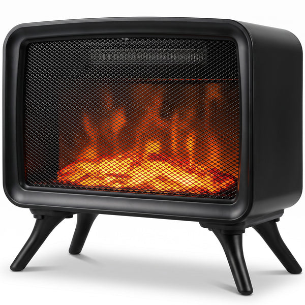 Elektrokamin 1600W Heizung Thermostat 3D-Flammeneffekt Standkamin