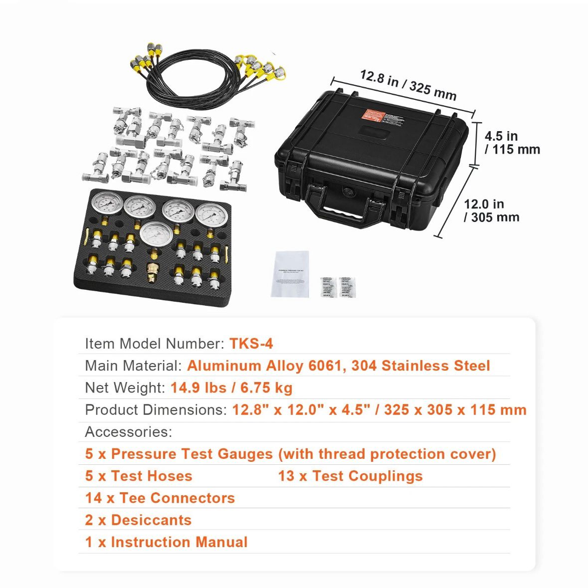 Hydraulik Drucktester Set Manometer