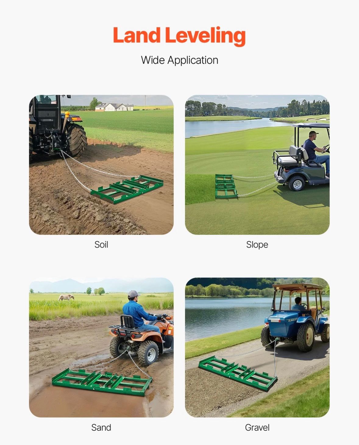 Schleppegge Rechen Egge 122cm Traktor/ATV