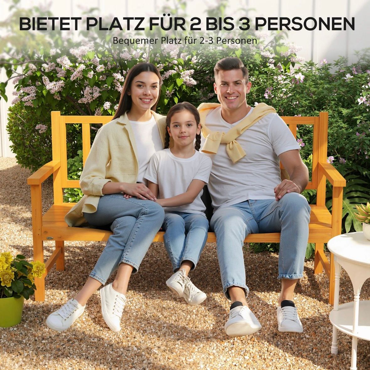 Gartenbank Holzbank Sitzbank mit Tisch