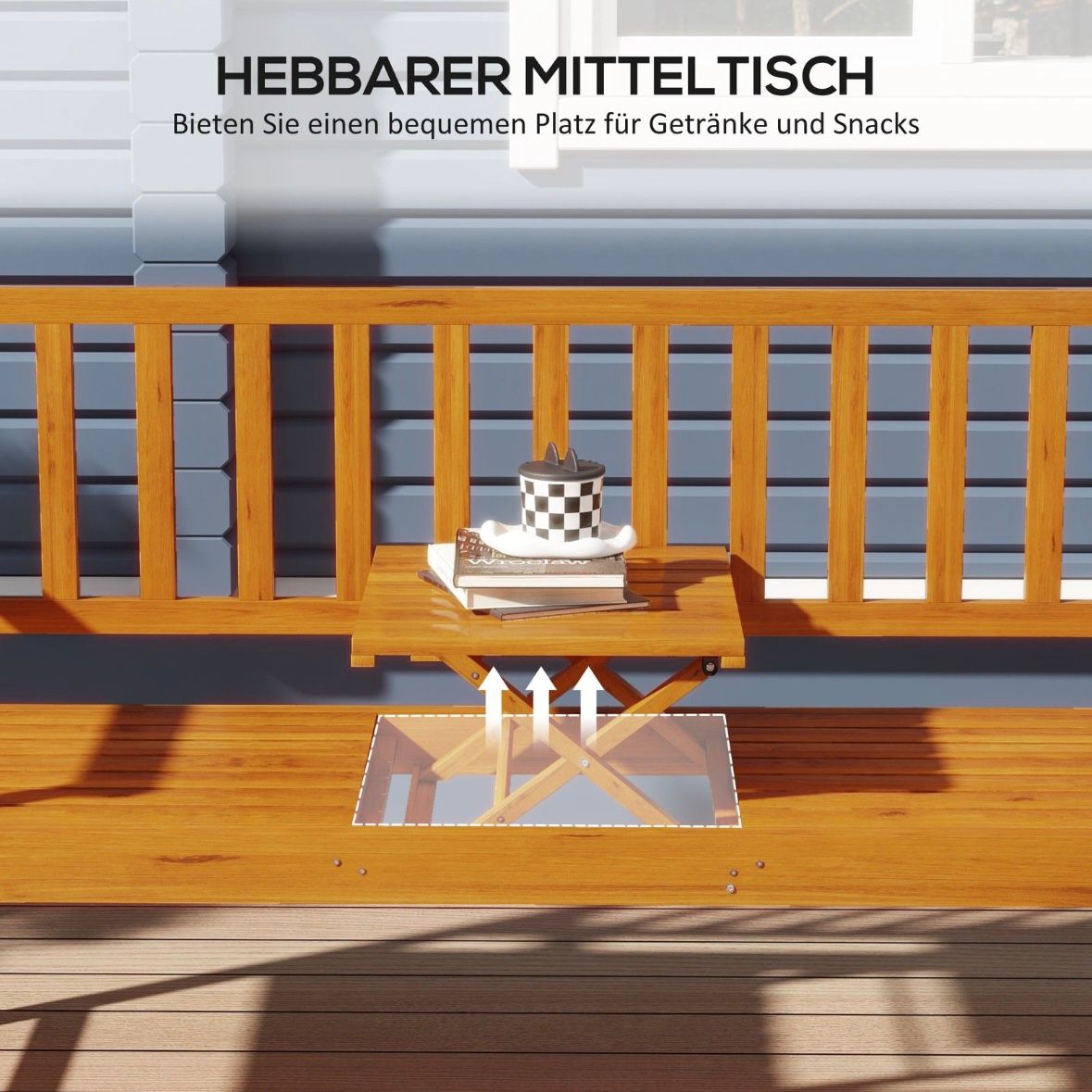 Gartenbank Holzbank Sitzbank mit Tisch