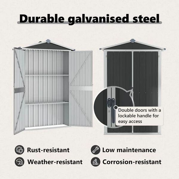 Gartenschrank Geräteschrank Werkzeugschrank Metallschrank Gerätehaus