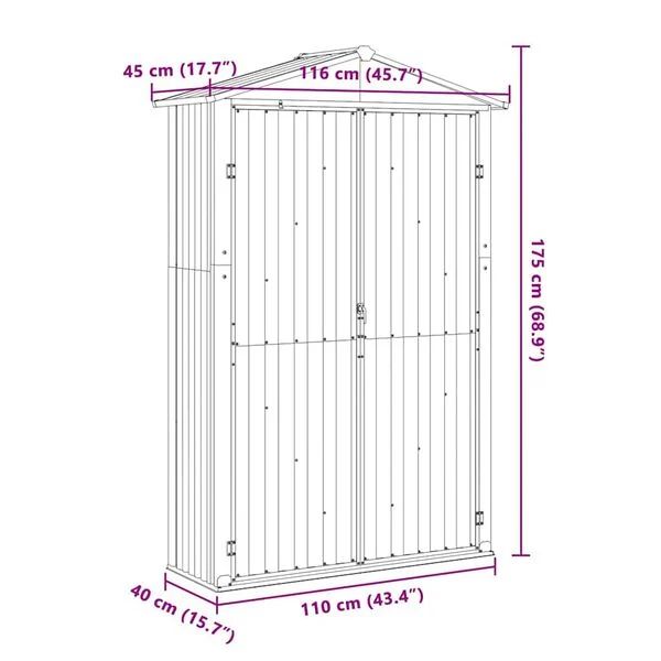 Gartenschrank Geräteschrank Werkzeugschrank Metallschrank Gerätehaus