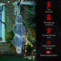 Halloween Mumie 170cm Soundfunktion Bewegungssensor LED-Lichter Deko