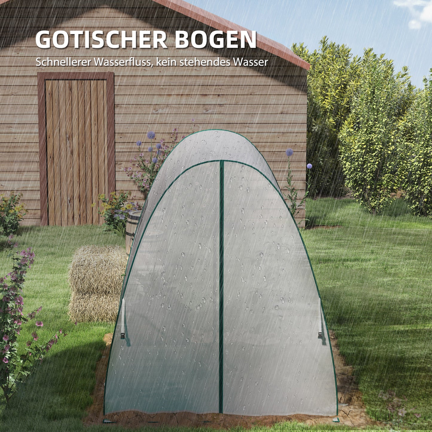 Foliengewächshaus 1,8x1,8x2m Gewächshaus Pflanzenhaus
