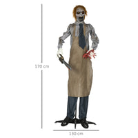 Hallowee Animatronic Kettensägenmörder Motorsägensound Schaltautomatik Deko