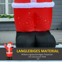 Aufblasbarer Weihnachtsmann 240cm LED Beleuchtung Zuckerstange Dekoration