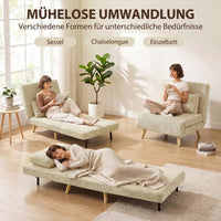 Schlafsessel 3in1 Ausklappbar Cord Verstellbare Rückenlehne