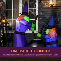 Halloween Aufblasbare Hexe Hexenkessel LED Beleuchtung Halloween Deko