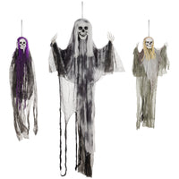 Halloween 3x Hängende Skelett Geister Deko Geist Verstellbare Arme