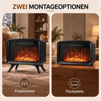 Elektrokamin 1600W Heizung Thermostat 3D-Flammeneffekt Standkamin