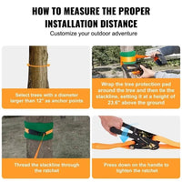Slackline Set 2x18,3m Balance Training Baumschutz Armtrainer Outdoor