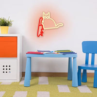 LED Neon Schild Katze Neonlicht USB Dimmbar Zimmer Deko Gaming Bar