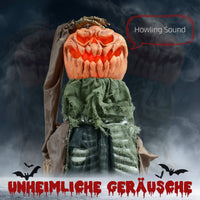 Halloween Animatronic Totenkopf Kürbis Deko Sensenmann Sound