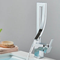 Waschtischarmatur Mischbatterie Wasserfall Wasserhahn Bad Einhebel Chrom