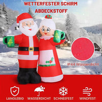 Aufblasbare Weihnachtsdekoration LED 210cm Weihnachtsmann Bewegungseffekt