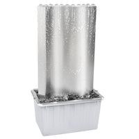 Gartenbrunnen Edelstahl 60x37x122cm LED Springbrunnen Wasserspiel Pumpe