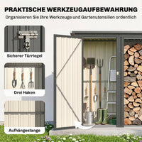 Kaminholzregal Brennholzregal Geräteschrank Gartenschrank Schuppen 235x67x149cm