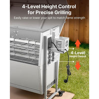Spanferkel Grill Drehspieß Rotisserie XXL 60kg Edelstahl Elektrisch Grillrost