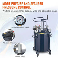 Druckbehälter 30L Farbbehälter Drucktopf Tank Sprühfarbe Lackierbehälter
