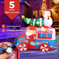 Aufblasbarer LED Weihnachtsmann Auto Schneemann Weihnachtsdeko