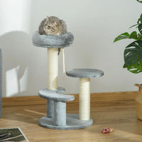 Katzenbaum Kratzbaum Kletterbaum Spielbaum Sisalsäule 65cm Grau