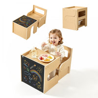 Kindersitzgruppe Tisch Stuhl Holz Tafel Stauraum 1-5 Jahre