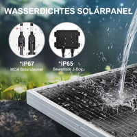 200W 12V Solarpanel Set Monokristallin Laderegler Kabel
