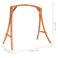 Bugholz Schaukelgestell Teak-Finish Massivholz Hollywoodschaukel 176cm