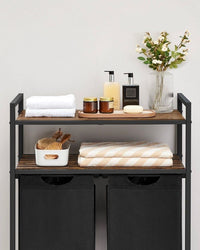 Wäschekorb 2x46L Wäschesammler Wäschebox Wäschetrenner Sortierkorb