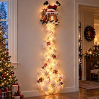 Weihnachts-Lichterkette LED Weihnachtshaus Hängedeko