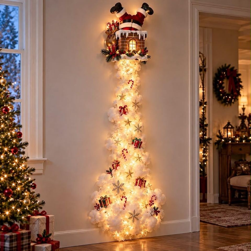 Weihnachts-Lichterkette LED Weihnachtshaus Hängedeko